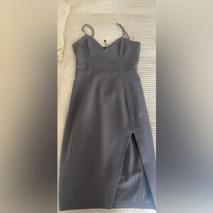 House of CB Strapless Charcoal Dress